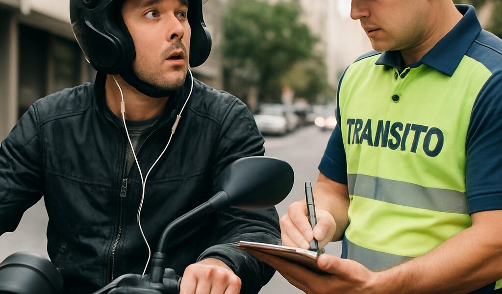 Fone no capacete pode gerar multa? Veja o que diz o CTB