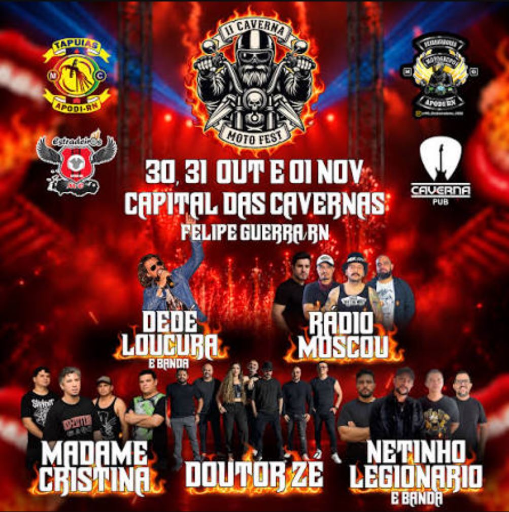 Rock, motos e shows gratuitos movimentam o Oeste potiguar